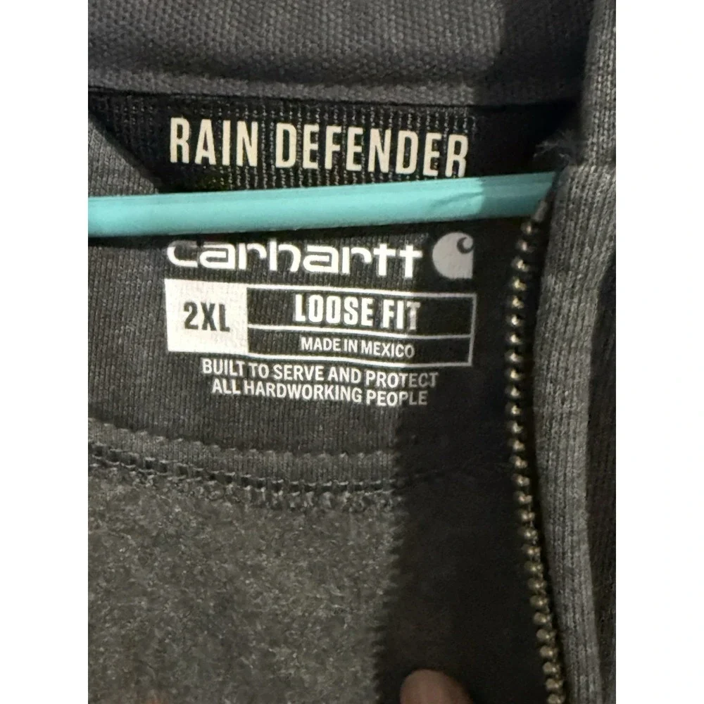 Carhartt NWT Gray Rain Defender Loose Fit Full Zip Kimley Horn Embroidered Sz 2X